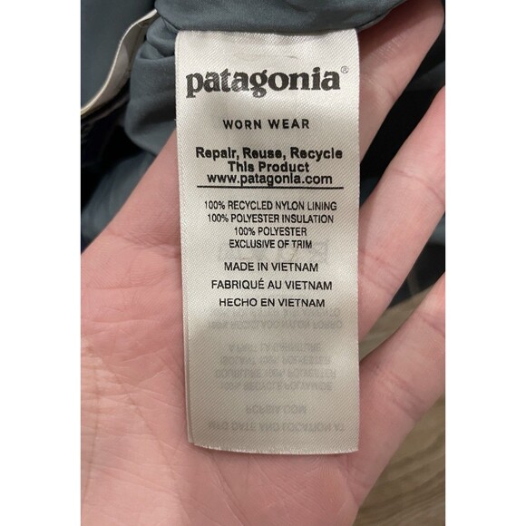 Patagonia Quilted Jacket Shacket Youth Kids Size Medium (10) Navy Blue - Picture 5 of 7